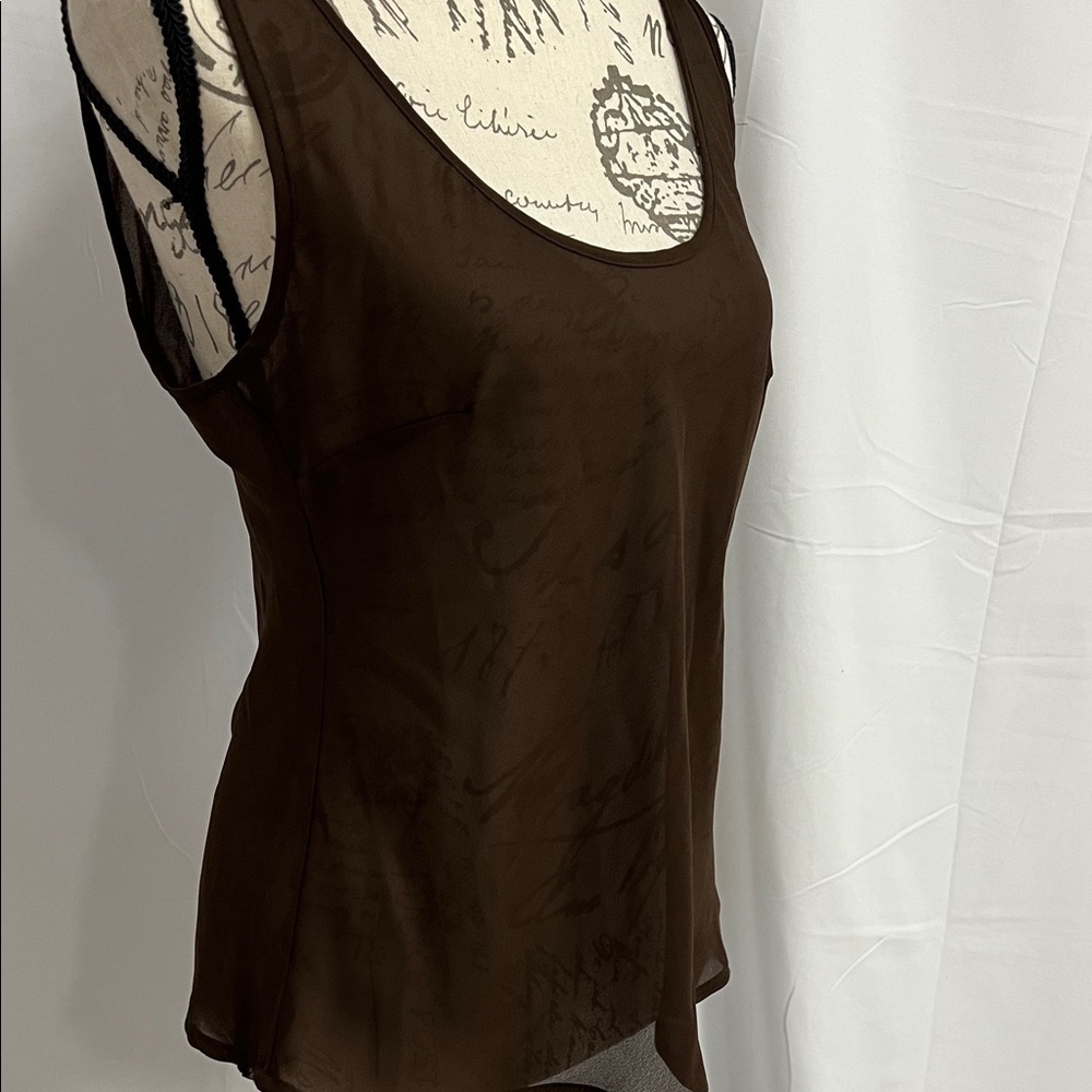 Croft & Barrow sheer crisscross tank